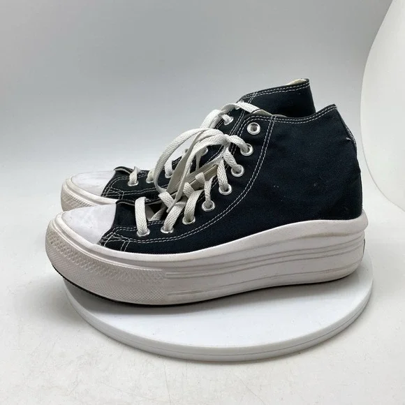 Converse Chuck Taylor All Star Move Womens Size 9 Black Athletic Shoes Sneakers - Picture 2 of 10
